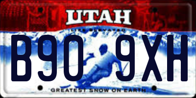 UT license plate B909XH