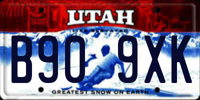 UT license plate B909XK