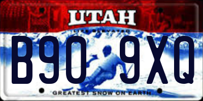 UT license plate B909XQ