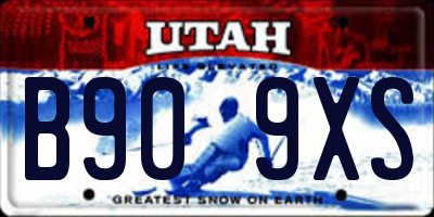 UT license plate B909XS