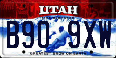 UT license plate B909XW
