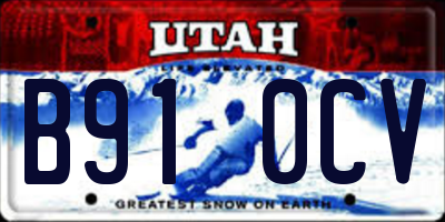 UT license plate B910CV