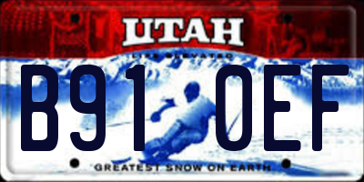 UT license plate B910EF