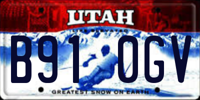 UT license plate B910GV