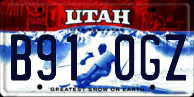 UT license plate B910GZ