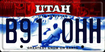 UT license plate B910HH