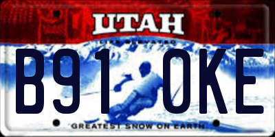 UT license plate B910KE