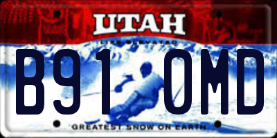 UT license plate B910MD
