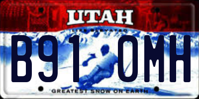 UT license plate B910MH