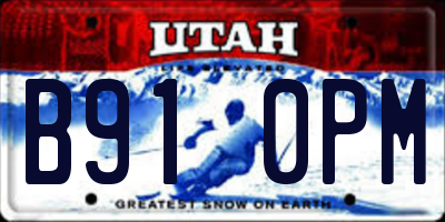UT license plate B910PM