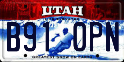 UT license plate B910PN