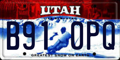 UT license plate B910PQ