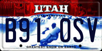 UT license plate B910SV