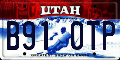 UT license plate B910TP