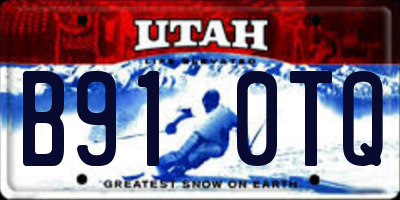 UT license plate B910TQ