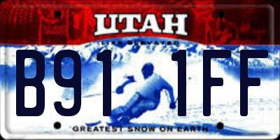 UT license plate B911FF