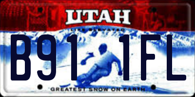 UT license plate B911FL