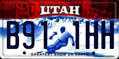 UT license plate B911HH