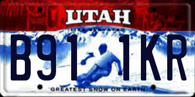 UT license plate B911KR