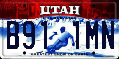 UT license plate B911MN
