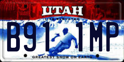 UT license plate B911MP