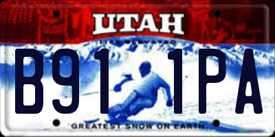 UT license plate B911PA