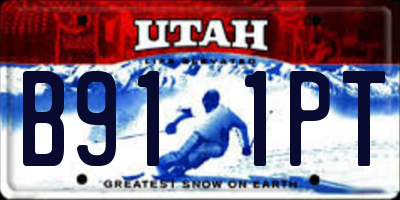 UT license plate B911PT