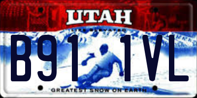 UT license plate B911VL