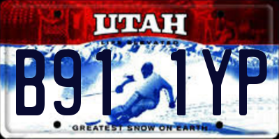 UT license plate B911YP
