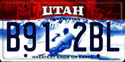 UT license plate B912BL