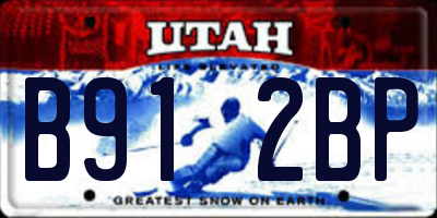 UT license plate B912BP