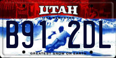 UT license plate B912DL