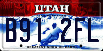 UT license plate B912FL