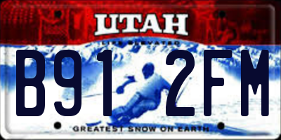 UT license plate B912FM
