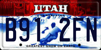 UT license plate B912FN
