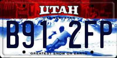 UT license plate B912FP