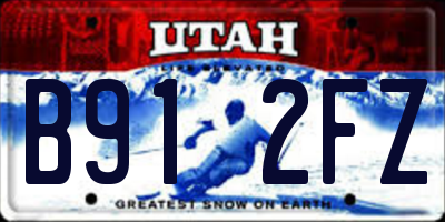 UT license plate B912FZ