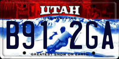UT license plate B912GA