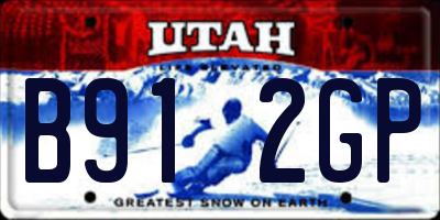 UT license plate B912GP