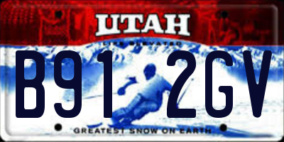 UT license plate B912GV