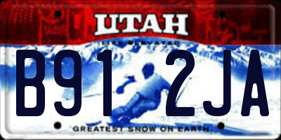 UT license plate B912JA