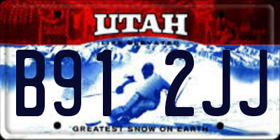 UT license plate B912JJ