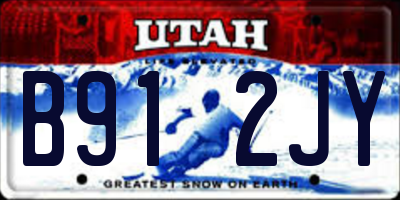 UT license plate B912JY