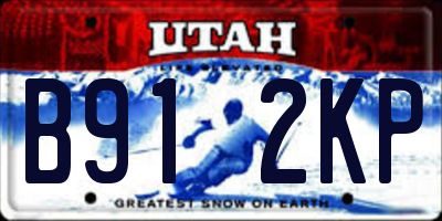 UT license plate B912KP