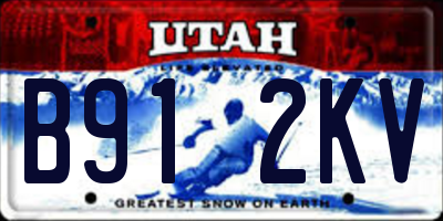 UT license plate B912KV