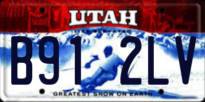 UT license plate B912LV