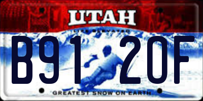 UT license plate B912OF