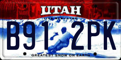 UT license plate B912PK