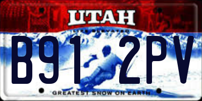 UT license plate B912PV