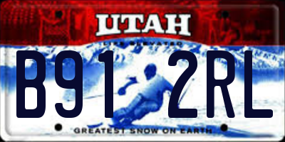 UT license plate B912RL